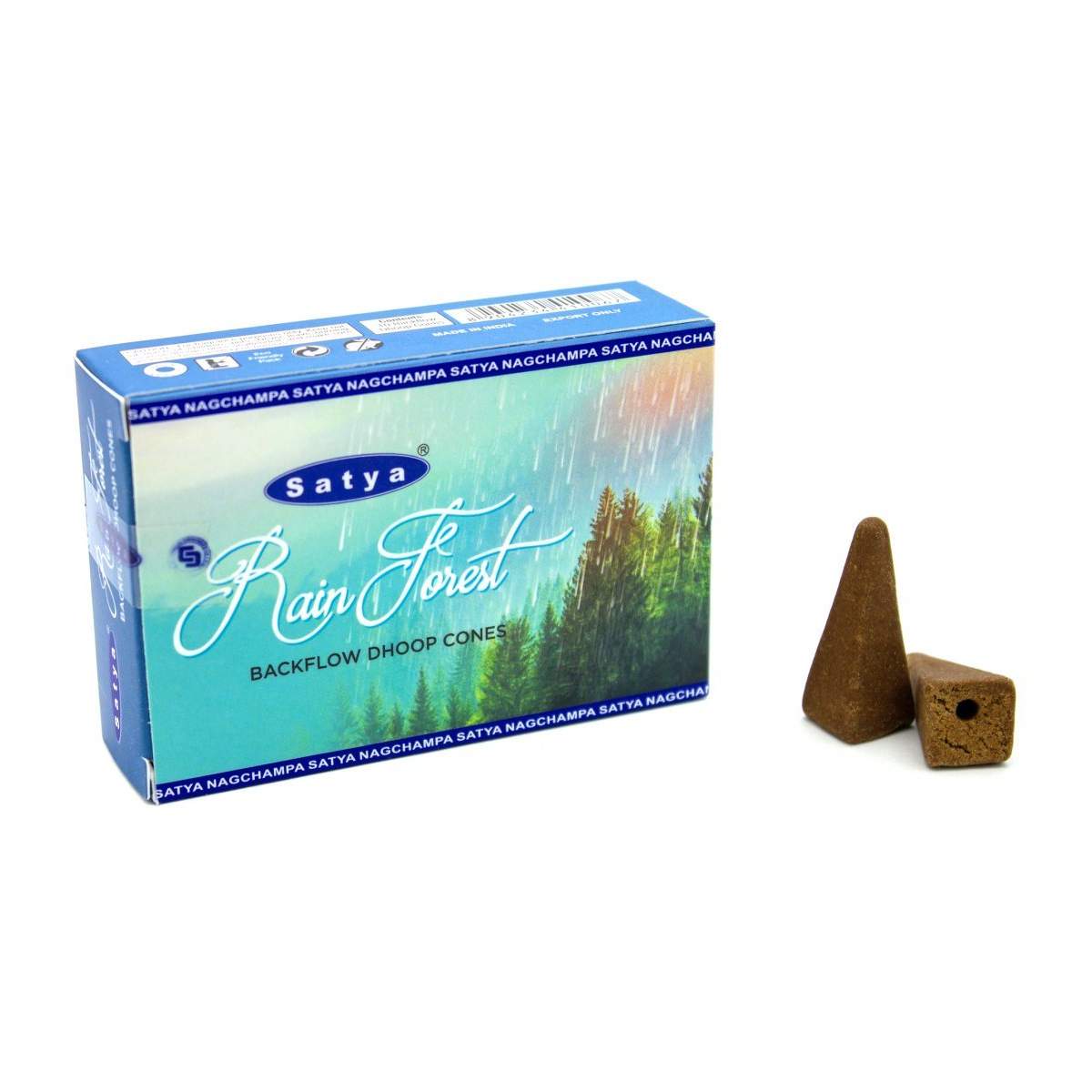 Satya Rain Forest backflow dhoop cones 0120