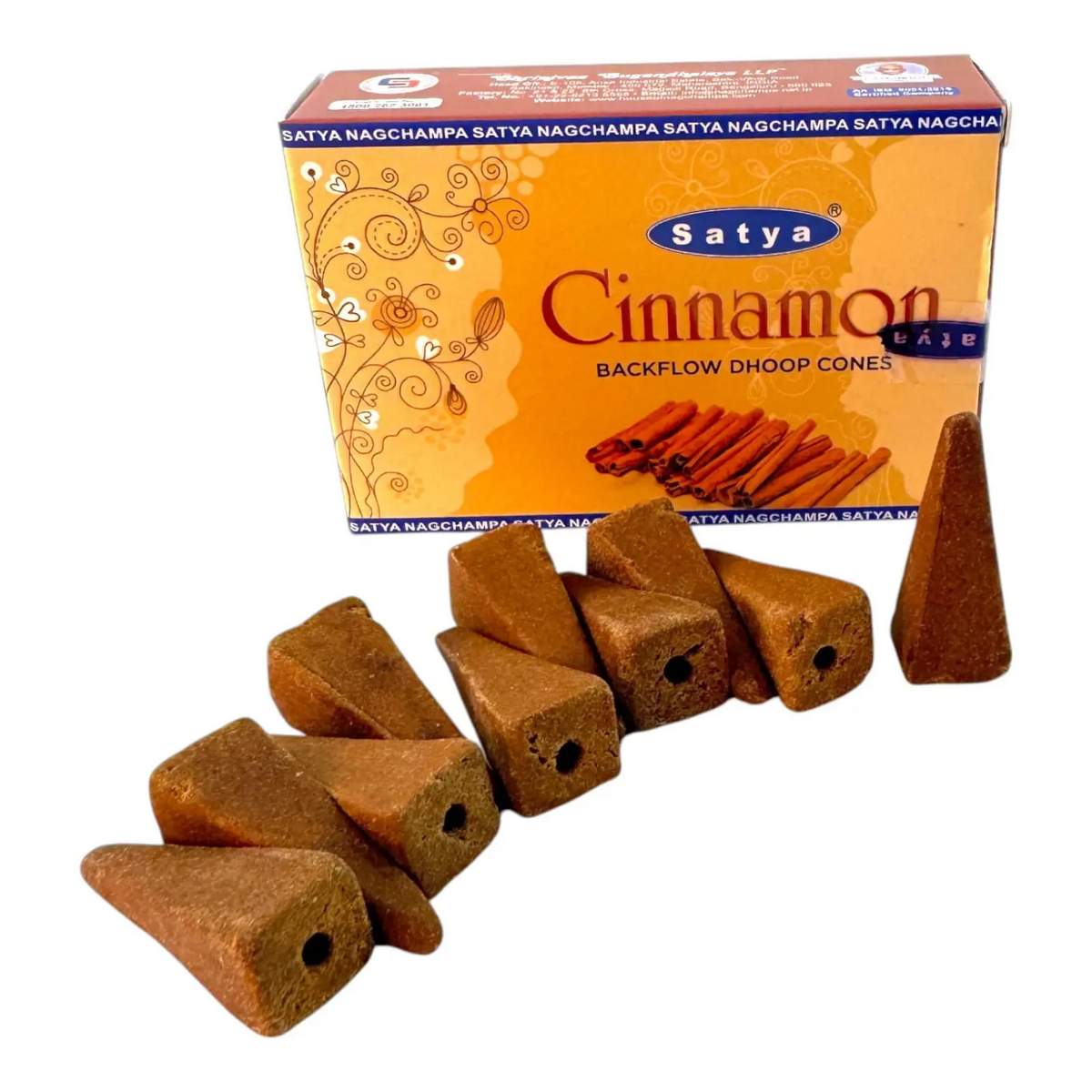 Satya Cinnamon backflow dhoop cones 0120